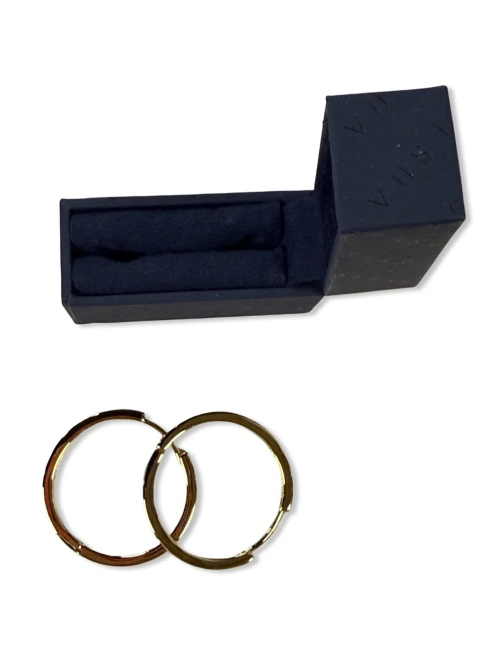 Shashi Everyday Medium Gold Hoop Earrings NEW in box Revolve $90